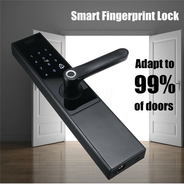 Segurança Eletrônica Smart Door Lock APP Touch Password Teclado Cartão Bloqueios de Impressão Digital