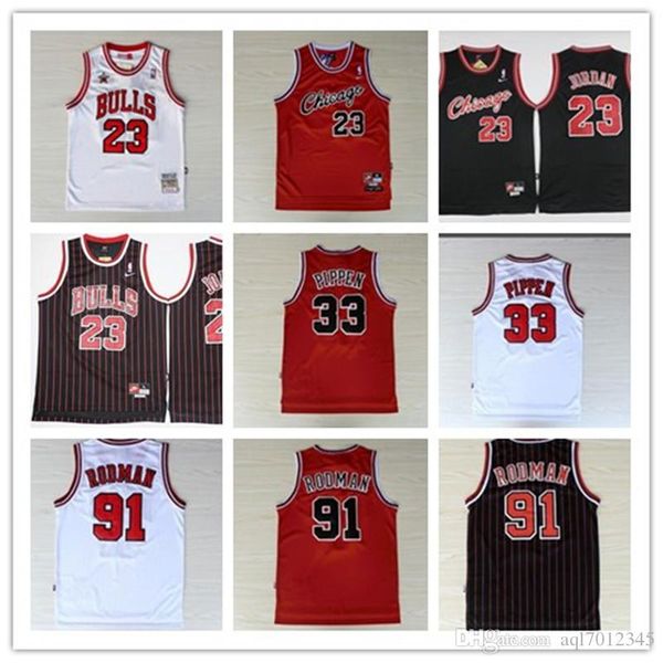 

23 Майкл Джерси НКАА 33 Скотти Пиппен ретро Деннис Родман 91 45 МДЖ колледж мужчины баскетбол кофта