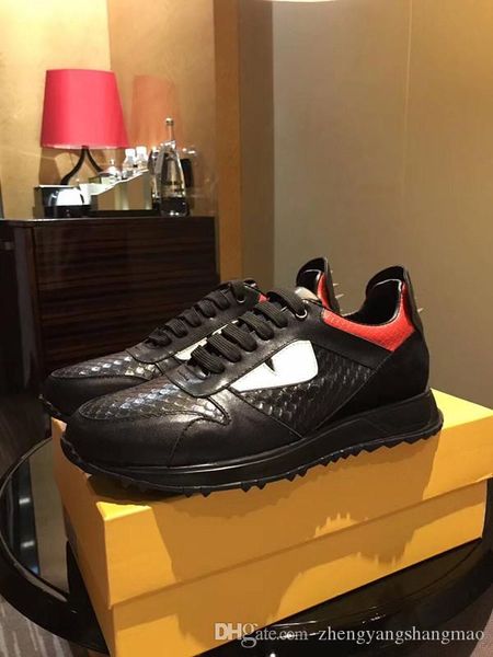 

embroidered crown men shoes man casual shoes genuine leather brand fashion male shoe cow leather man selling model 38-44 008, Black