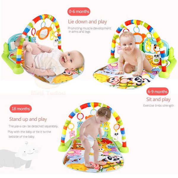 

baby gym tapis puzzles mat educational rack toys baby music play mat with piano keyboard infant fitness carpet gift for kids
