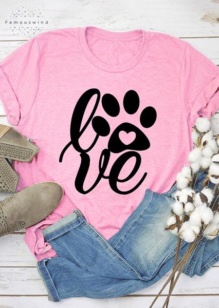

love paw t shirt tee funny graphic tshirt tumblr women aesthetic clothes graphic camisetas girls tees t shirts street style, White