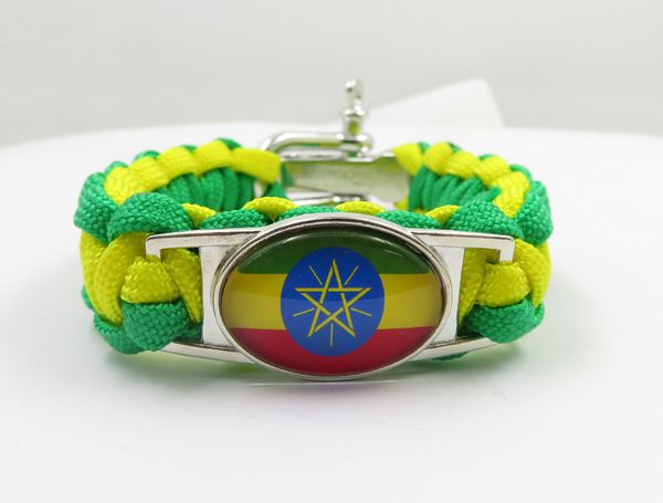 

infinity ethiopia flag bracelet charm ethiopia bangles, Golden;silver