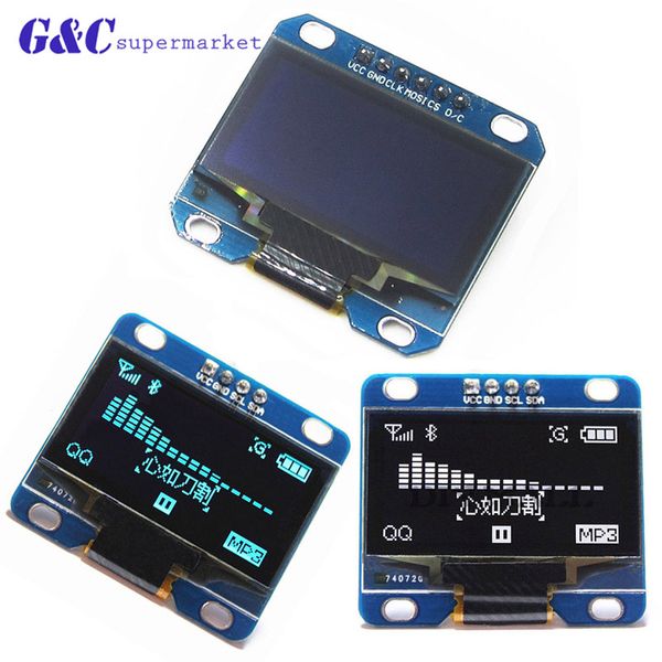 

1.3 inch iic spi serial 128x64 white blue oled display module spi i2c lcd screen board
