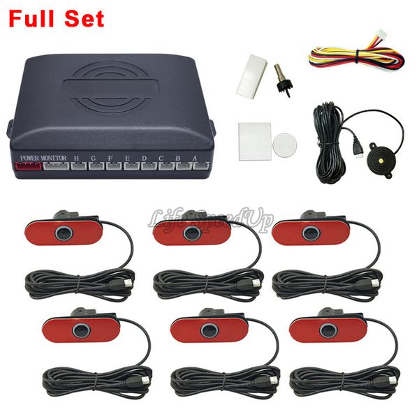 

16.5mm original car parking 6 sensors detector parktronic 6 system kit automotivo reverse backup auto radar as auto assist