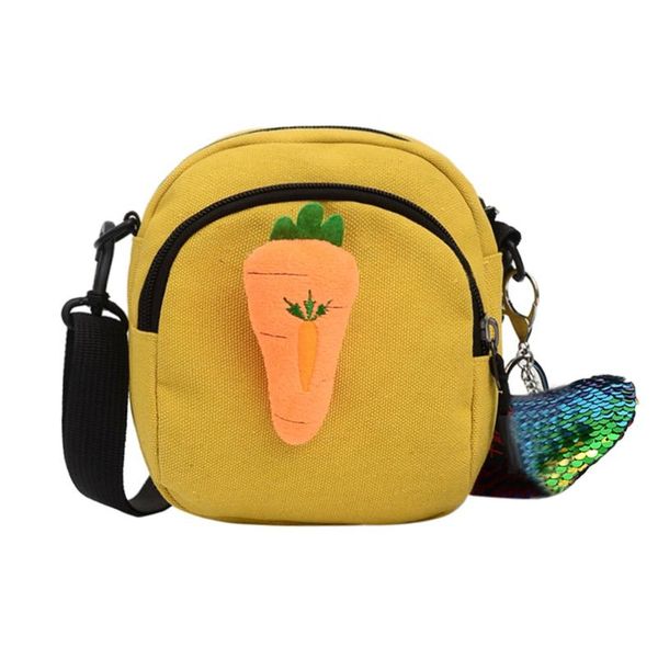 

women bags 2020 cartoon crossbody bags for woman fashion simple canvas shoulder bag messenger phone pouch sequin bolsos mujer