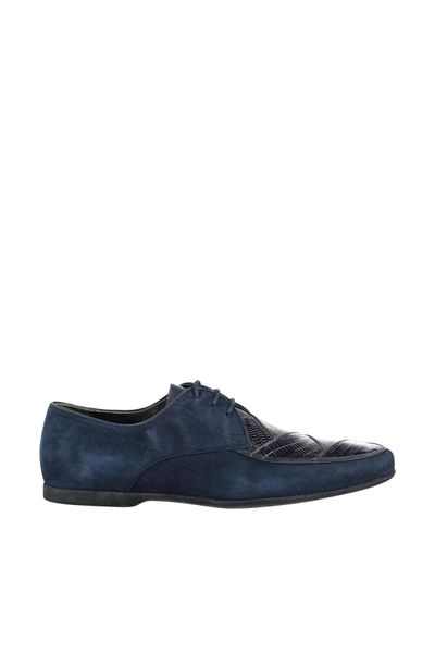 

pearl genuine leather navy blue men 's shoes 120117571724, Black