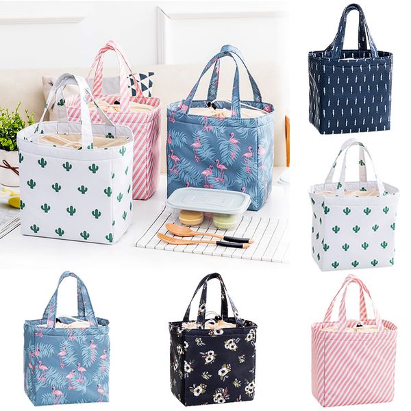 

cute women ladies girls kids portable insulated lunch bag box picnic tote cooler