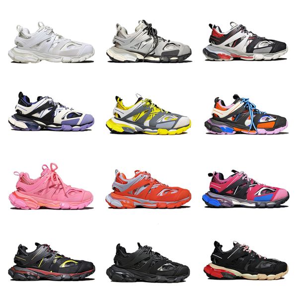 

2020 new luxury designer platform sneakers paris track gomma trek fashion casual shoes outdoor sports sneakers for men women, Black