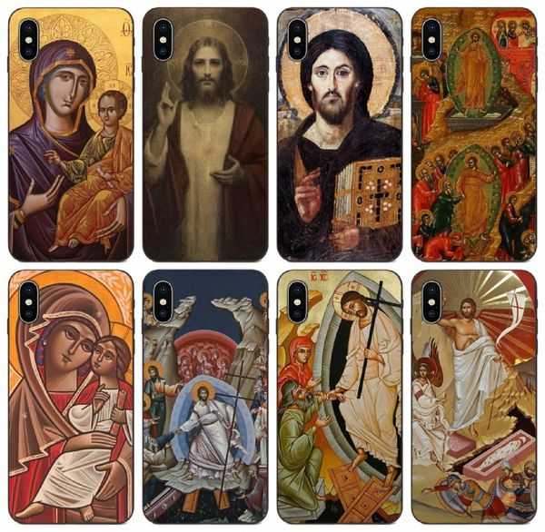 

tongtrade] religious icons art case for iphone 11 pro max x xs xr 6s 5s 5c plus galaxy a3 honor 7 sony xperia m5 case