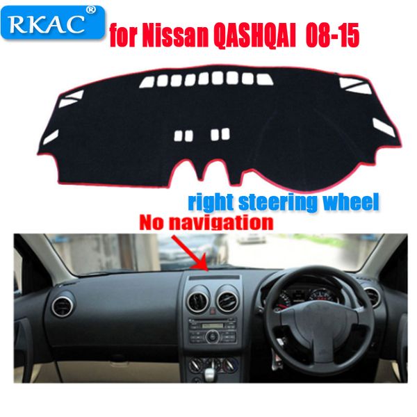 

rkac car dashboard cover mat for qashqai no navigation 2008-2015 right hand drive dashmat pad dash covers accessories