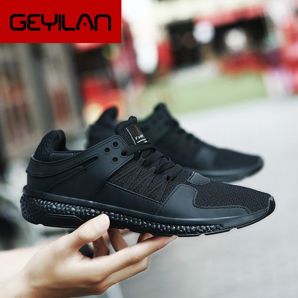 

2019 new casual shoes for men fashion sneakers summer spring anti skidding men's shoes men's tennis comfortable gym footwear, Black