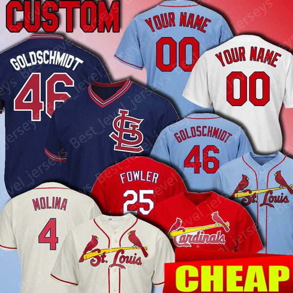 

St. Louis Custom Cardinals Jerseys Harrison Bader Jersey Paul Goldschmidt Jerseys Yadier Molina Matt Carpenter Dexter Fowler Ozzie Smith