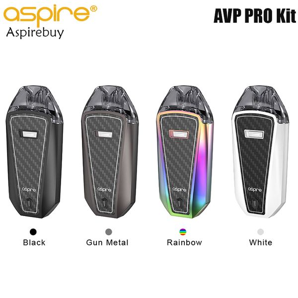 

Aspire AVP Pro Kit 1200mAh Встроенный набор микросхем ASP батареи с 4мл AVP Pro Pod Cartridge Bottom Заправочная система Mesh Coil 0.65ohm Authentic