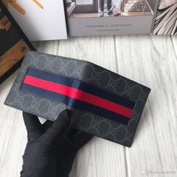 

designer wallets men wallet female short fold change wallet red black green brown pure color womens bags factory price with box