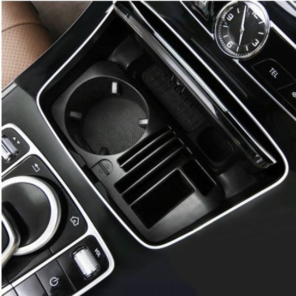 Central Console Storage Box Cup Holder For Mercedes Benz GLC C Class E Class