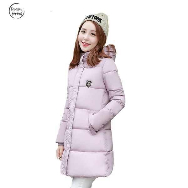 

новый 2019 лонг-парк женщин пальто зимы толстые женщин хлопок зимняя куртка верхняя одежда для женщин parks long winter верхняя одежда, Black