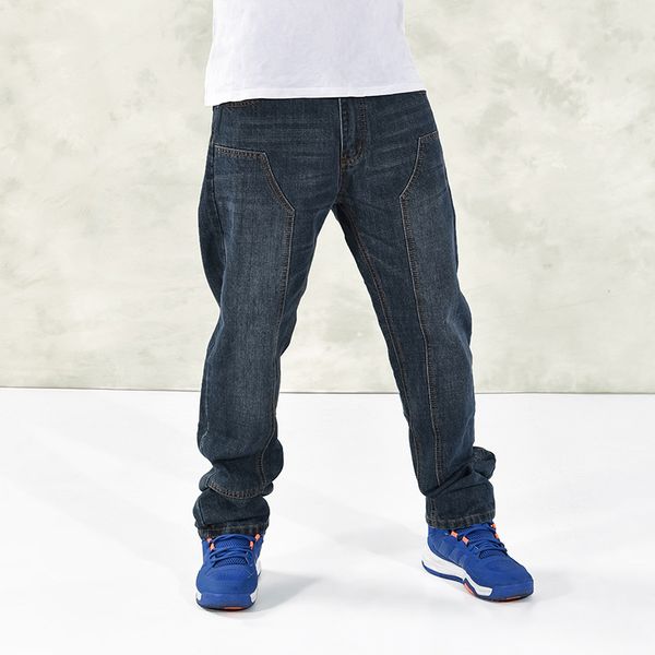 

men's casual pants brand classic full length suit straight cotton business man commercial plus big size 30-46 trousers, Blue