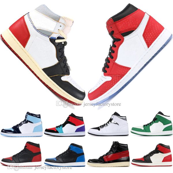 

new 1 og banned bred toe black spider-man unc 1s 3 mens basketball shoes homage to home chicago royal blue men sports designer sneakers