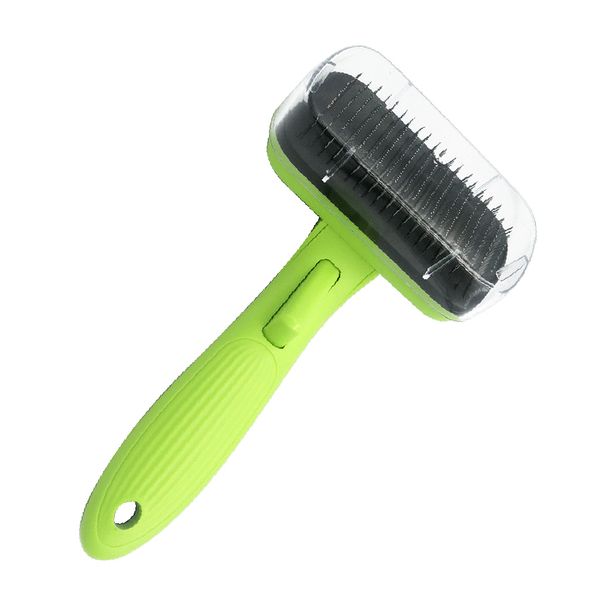 

pet comb - cleans pets shedding and dirt for short medium or long hair, green