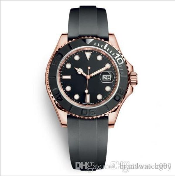 

2018 rubber rose gold 116655-oysterflex wrist band brand wrist watch master 40mm automatic movement 3a quality luxury wrist watch sports, Slivery;brown