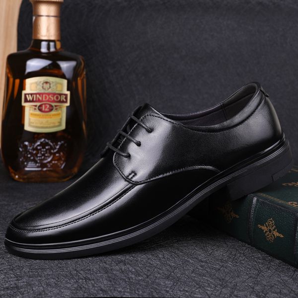 

men sneakers casual shoes men outdoor fashion genuine leather male shoes comfortable lace-up flats zapatos de hombre, Black