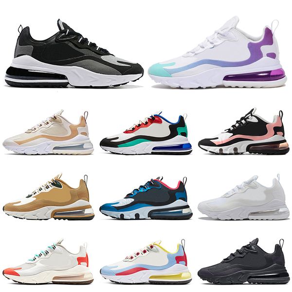 

react mens trainers running shoes bauhuas triple black white athletics outdoor men women sports sneakers size 36-45