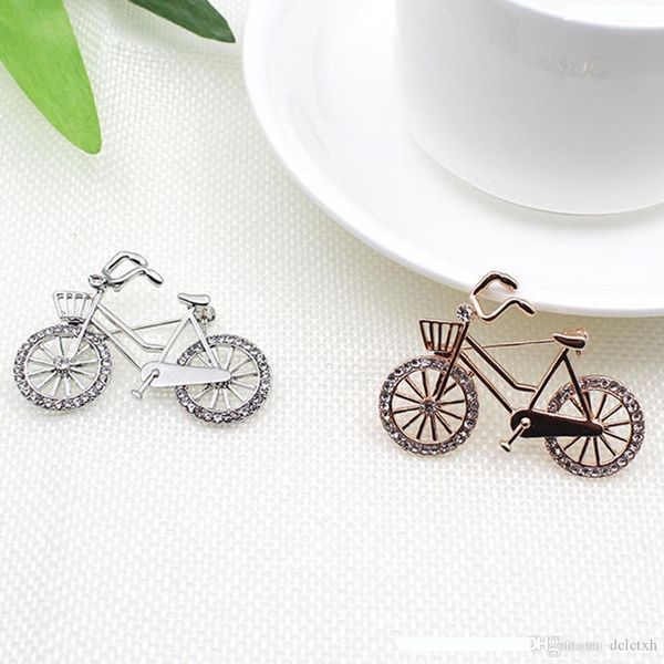 

fashion popular gold diamond bicycle brooch clothing brooch jewelry accessories good-looking style 2 color choice wholesale, Gray