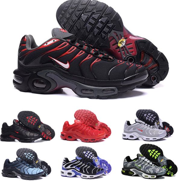 

2019 new design tn mens shoes breathable mesh chaussures homme tn requin noir outdoor shoes size 7-12, Black