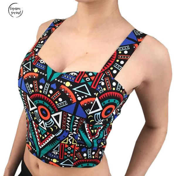 

2019 crop floral bustier cropped womens tanks fitness strappy bra female plaid tank camis short vest, White