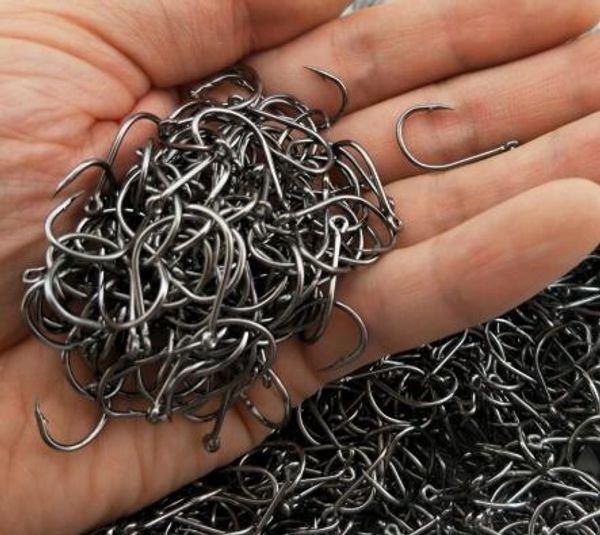 

high carbon steel fish hook barbed 30pcs 3#-12# series in fishhooks worm pond fishing bait holder jig hole accessories pesca