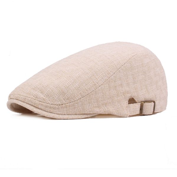 

men linen cotton golf driving beret cabbie hat newsboy flat ivy sun summer cap hatcs0513, Blue;gray
