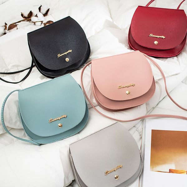 

simple saddle bag shoulder women's bag 2020 pocket money one shoulder slanted women's foreign trade