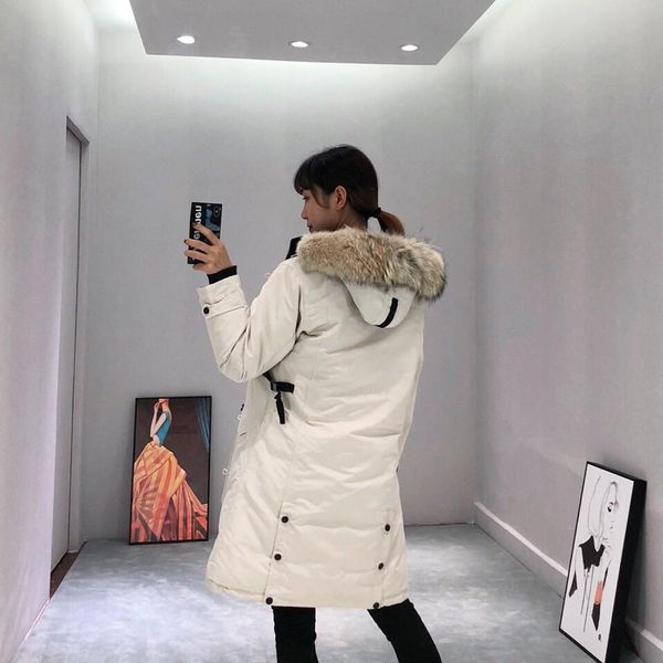 

canada luxury jacket womens winter goosedown fashion trend outdoor parka coat letter embroidered thick warm couple hooded down jacket, Black