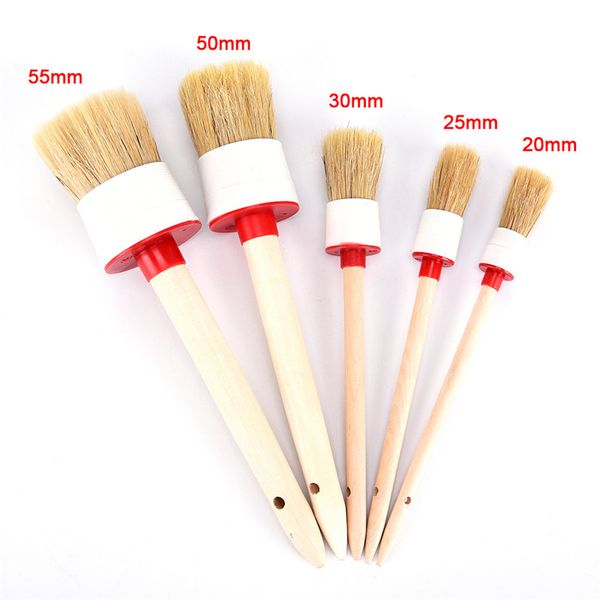 

air-conditioning engine wash car brush soft bristle wood handle auto care for interior dashboard rims wheel auto detailing