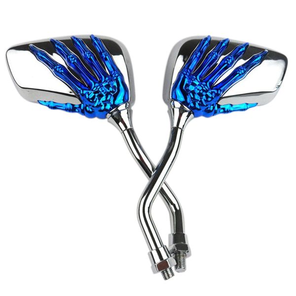 

universal adjustable aluminum alloy skull hand motorcycle rearview mirror side mirrors