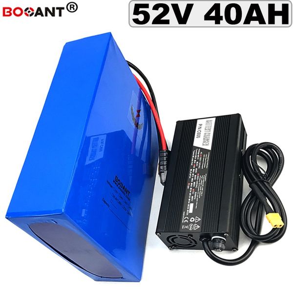 14S 52V bateria de lítio para bicicleta elétrica e-bicicleta scooter 52v 20ah 30ah 40ah 50ah bateria 1000W 1500W 3000W com 5a carregador