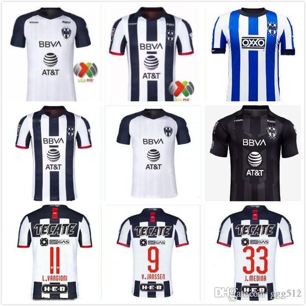 

19 20 cf monterrey soccer jerseys funes mori 2019 2020 liga mx sanchez monterrey layun pabon gallardo pizarro football shirt, Black;yellow