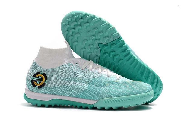 

2019 mercurial superfly vi elite cr7 ic tf indoor soccer cleats neymar designer high help light blue trainers футбольные бутсы спортивная об