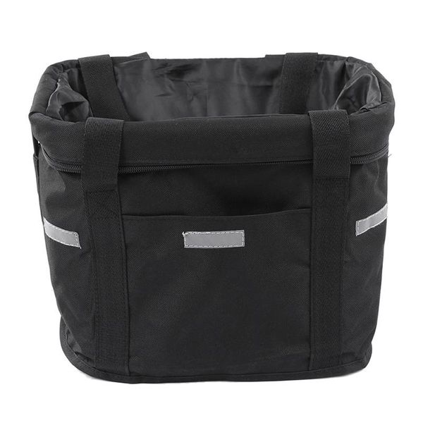 

bicycle front basket waterproof handlebar canvas shopping cycling bag removable bike basket pet frame bag bicycle accessories
