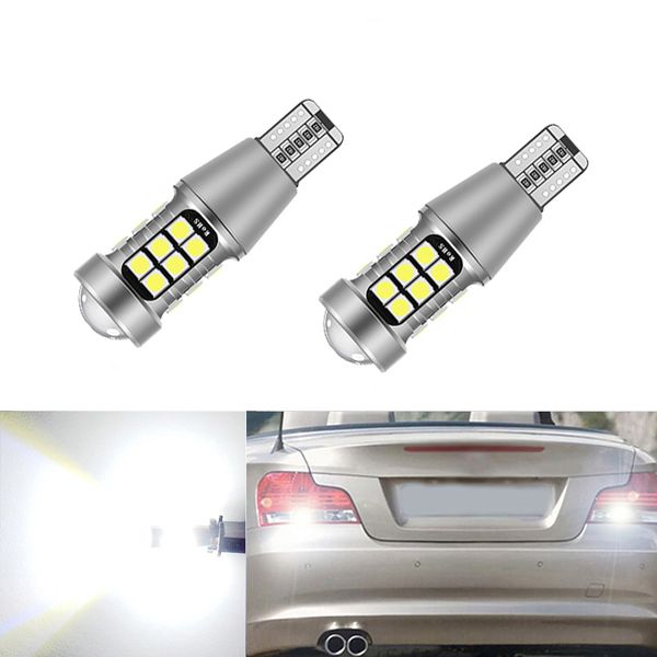 

2x 921 912 w16w t15 27smd chipsets led canbus error bulbs for backup reverse lights 880 lumens 6000k xenon white