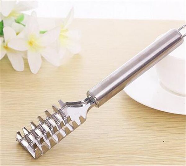 

dining bar kitchen tools cleaning fish skin stainless steel fish scraper brush remover cleaner descaler skinner scaler fishing tools