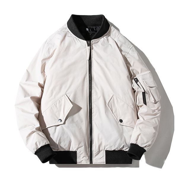 

2019 winter fashion men's stand collar cotton coats thick men coat zipper frontfly 2 color j9538-19266-g size s to 2xl, Black