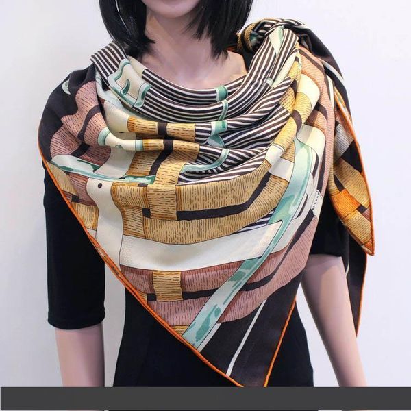 

chic girls fashion scarves skarf 130*135cm square scarfs and shawls wraps hijabs pashmina cashmere and silk scarves female beach coverup hot, Blue;gray