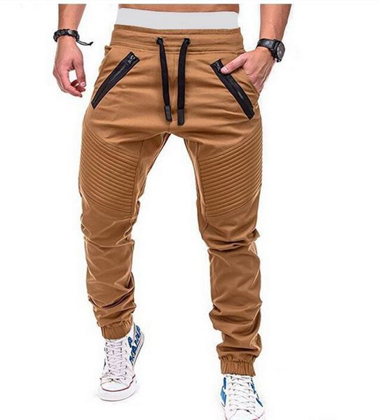 

новые тренировочные брюки мужские брюки хип-хоп бегуны штанах streetwear мужчин брюки случайные fashions, Black