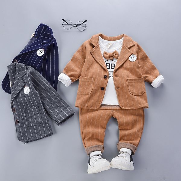 

2019 весна детский досуг комплект одежды дети мальчик костюм жилет + верхняя одежда + брюки джентльмен одежда для формальной одежды 3 шт, White