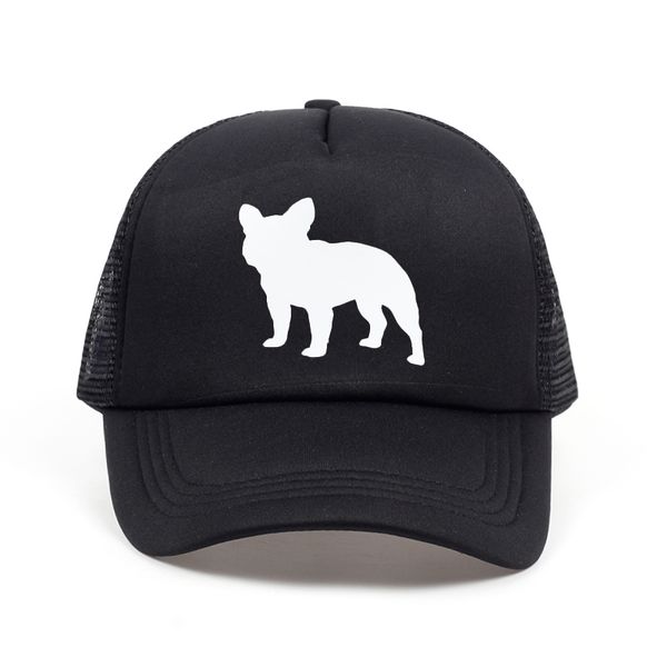 

2018 new french bulldog letters print baseball cap trucker hat for women men mesh adjustable size black white drop ship, Blue;gray