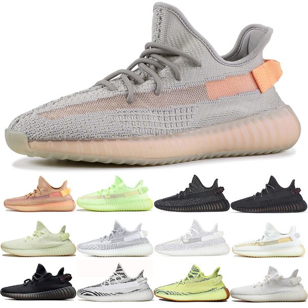 

Newest Glow Black 3M Reflective Men Women Running Shoes Static Clay True Form Hyperspace kanye West Athletic Sports Sneakers Online Sale