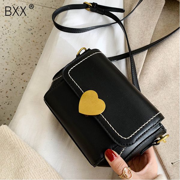 

bxx] solid color pu leather crossbody bags for women 2020 all-match shoulder messenger bag female handbags and purses hj986