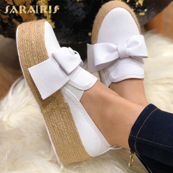 

sarairis fashion 2020 sweet bowtie shoes woman flats slip-on butterfly-knot spring/autumn casual concise flats women shoes, Black