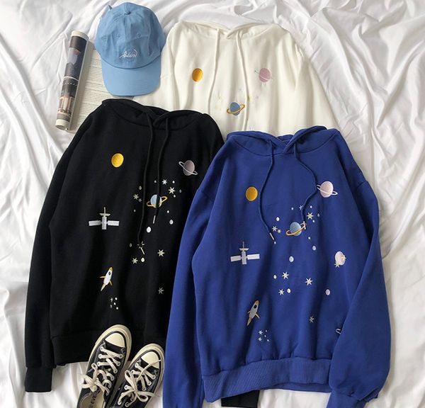 

new осень и зима мультфильм печати thicking толстовки, толстовки, Black